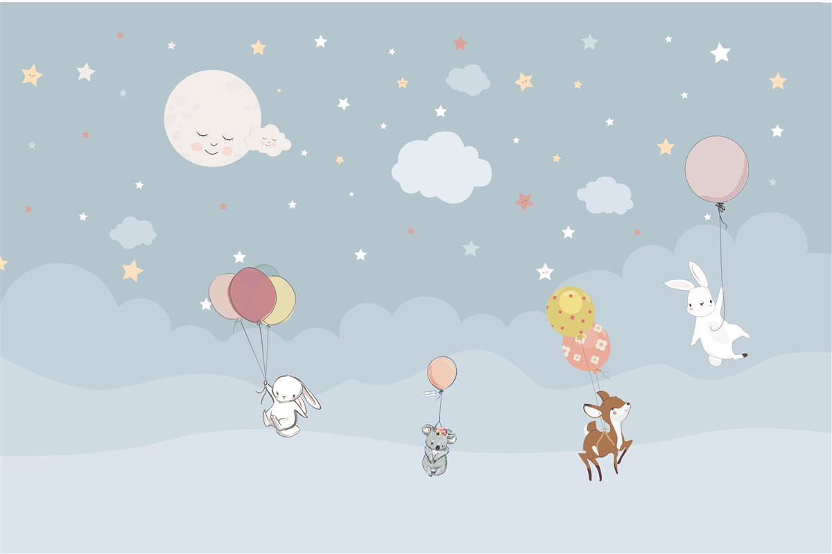 Fotobehang bosvrienden gaan rusten