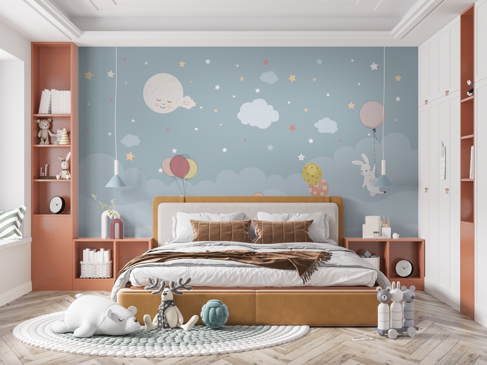 Fotobehang bosvrienden gaan rusten