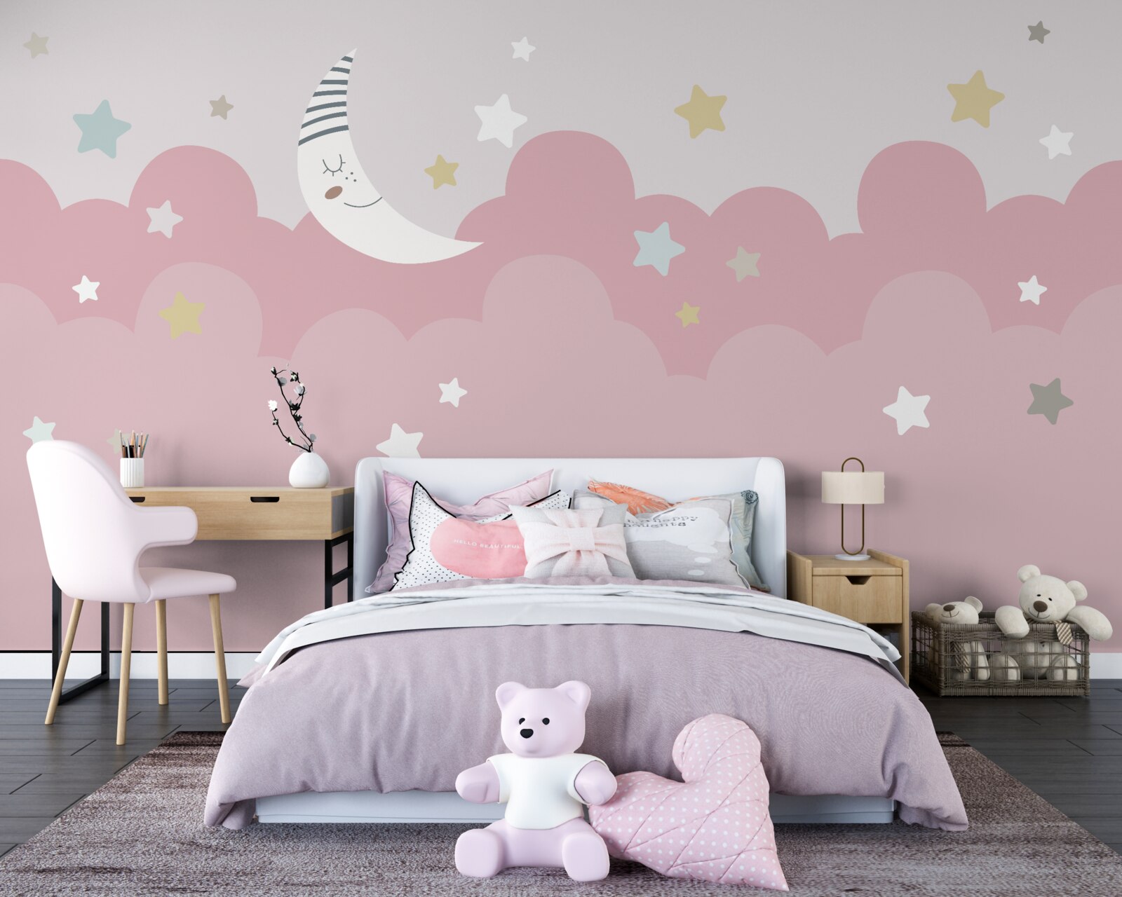 Fotobehang de maan gaat rusten