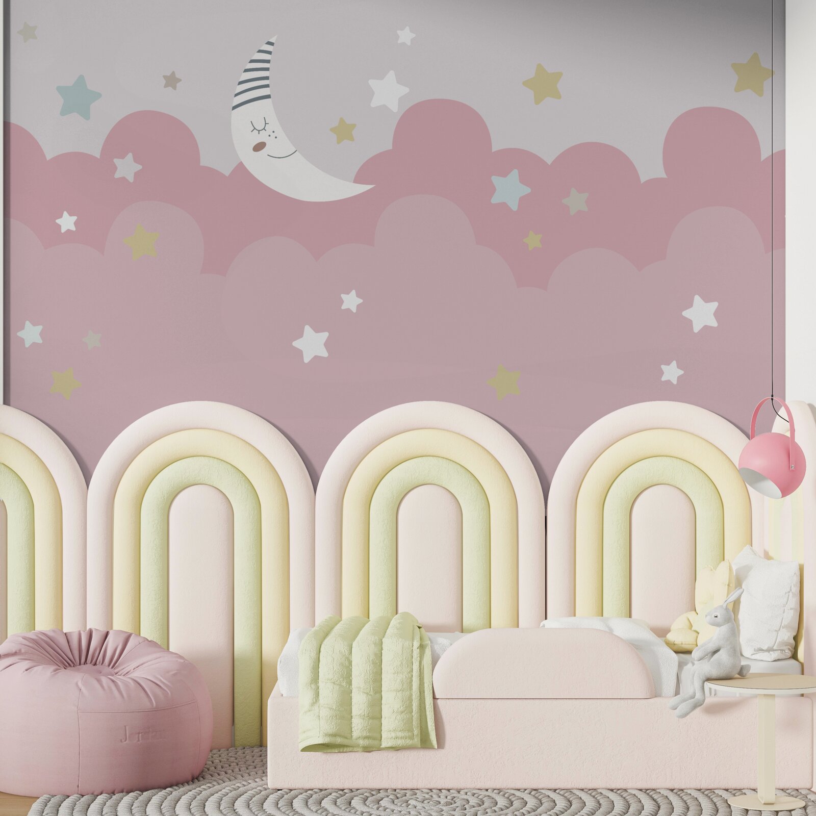 Fotobehang de maan gaat rusten