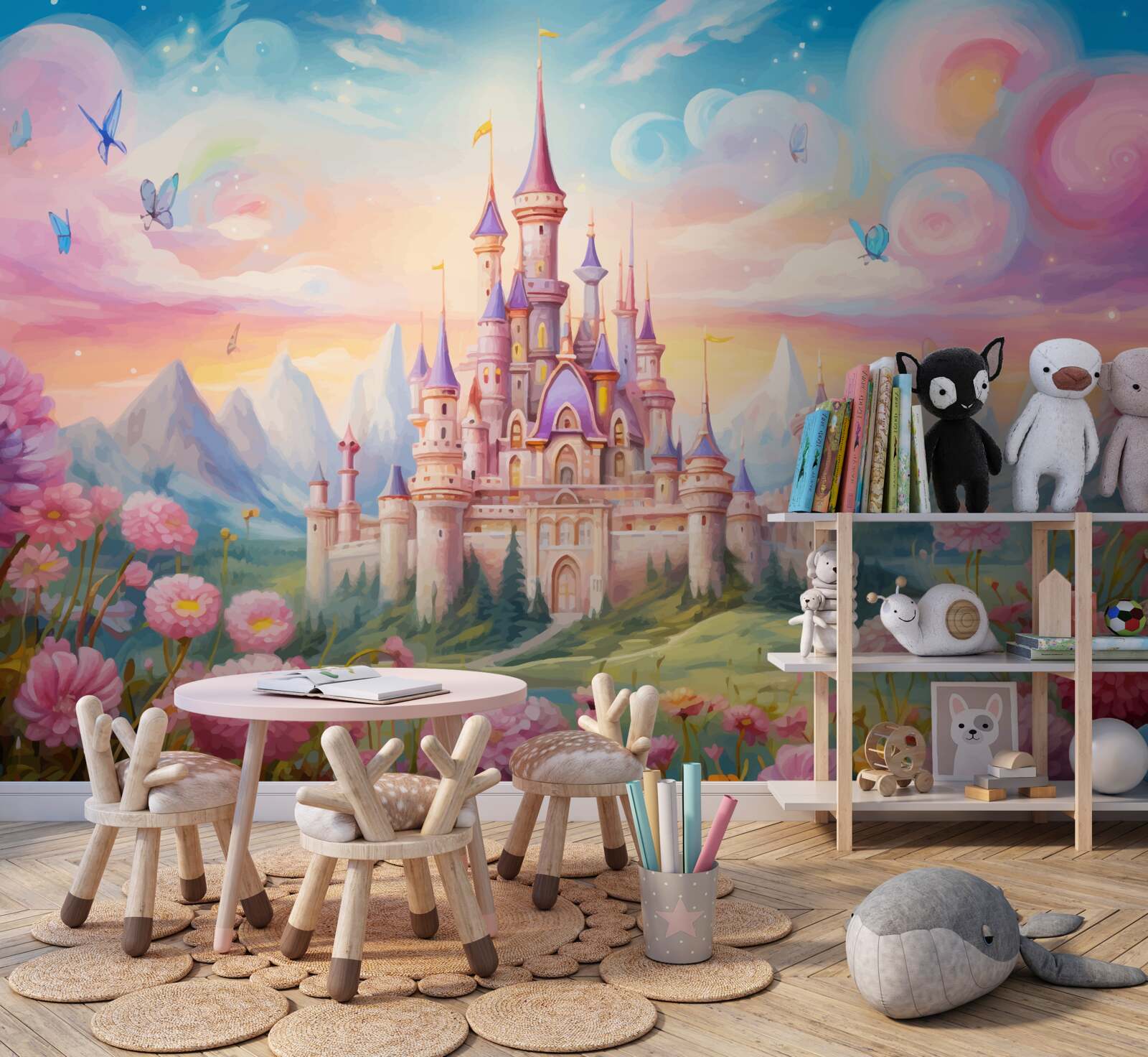 Fotobehang prinsessenbloem vestingwerken