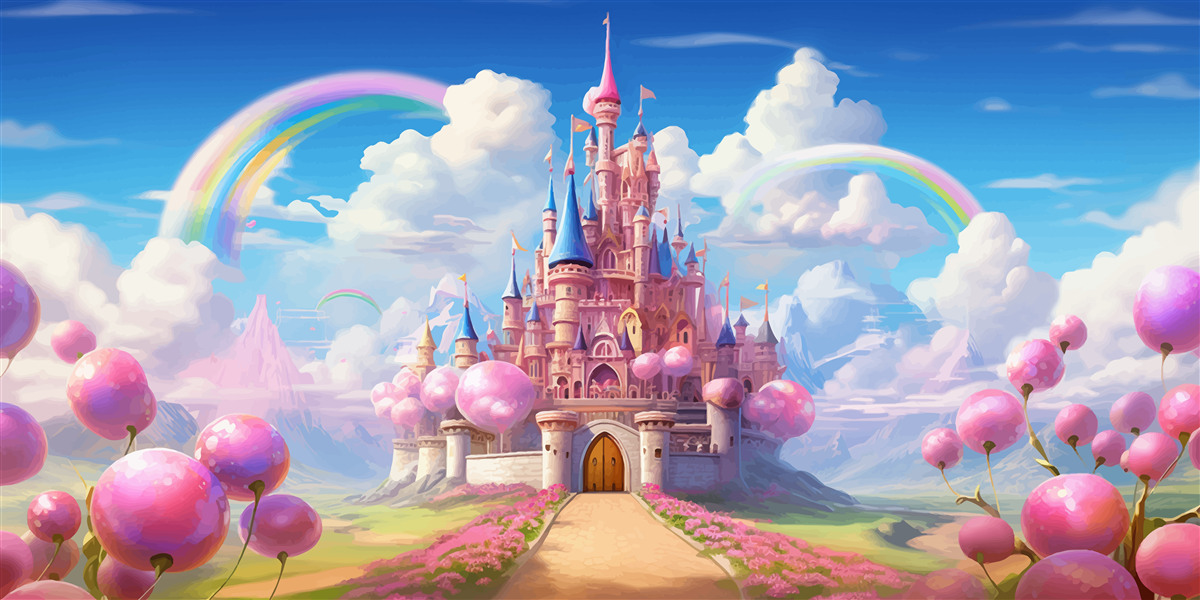 Fotobehang sprookjesprinsessenkasteel binnen handbereik