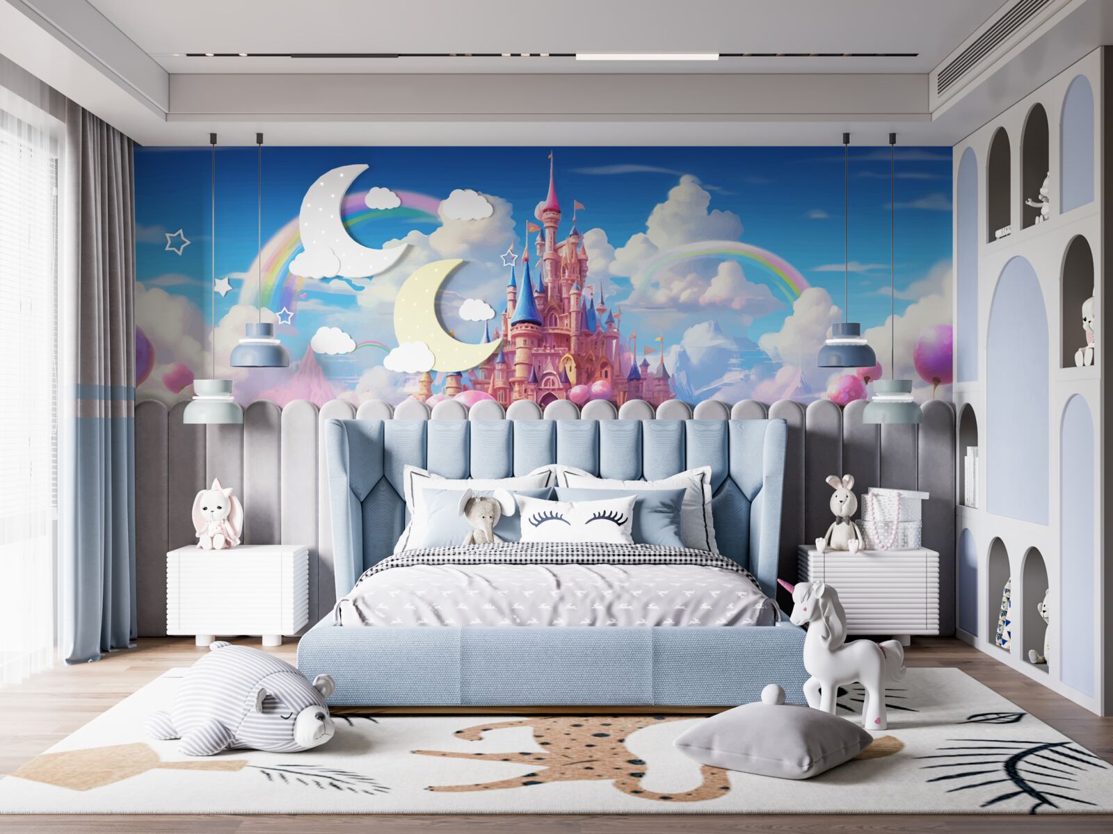 Fotobehang sprookjesprinsessenkasteel binnen handbereik