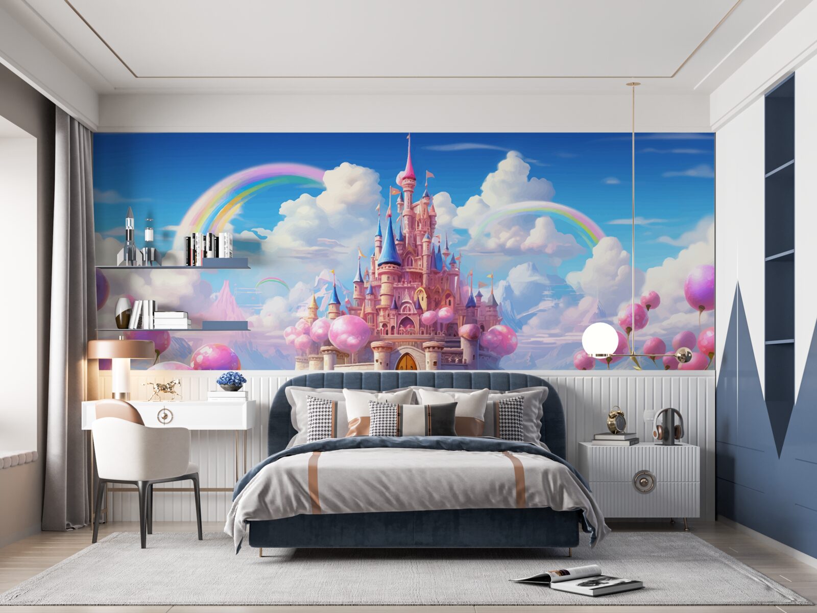 Fotobehang sprookjesprinsessenkasteel binnen handbereik