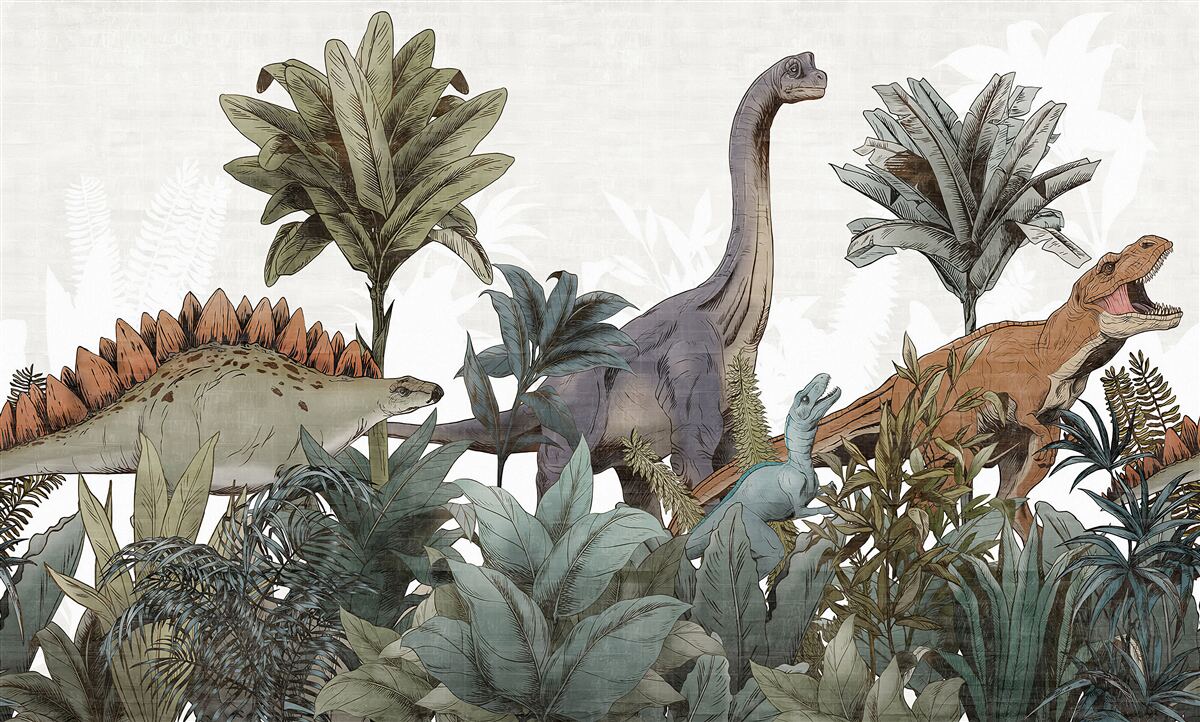 Fotobehang gigantische antieke dinosaurussen