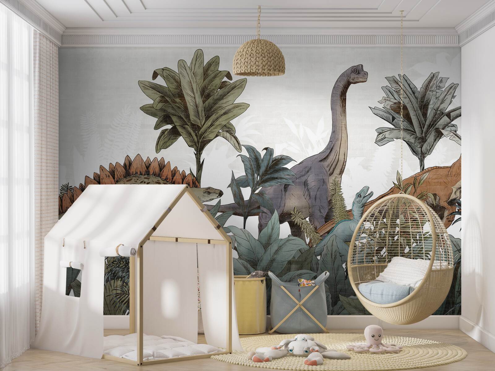 Fotobehang gigantische antieke dinosaurussen