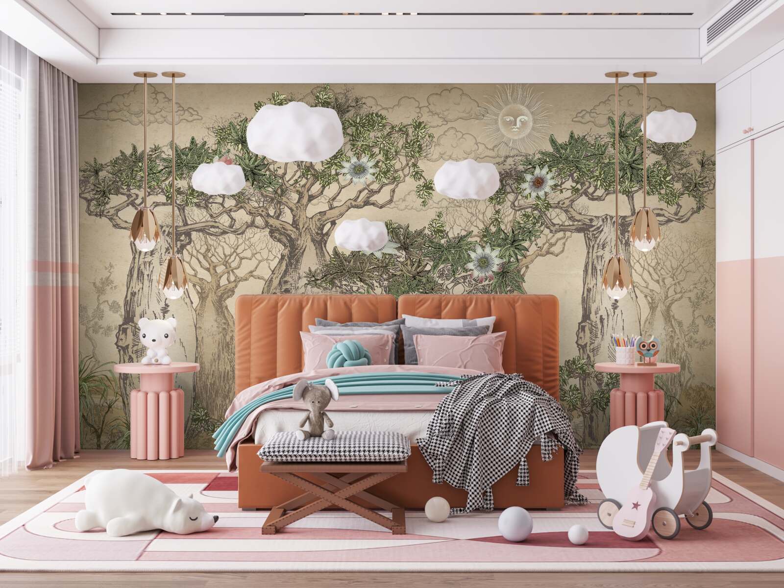 Fotobehang machtige en majestueuze baobabs