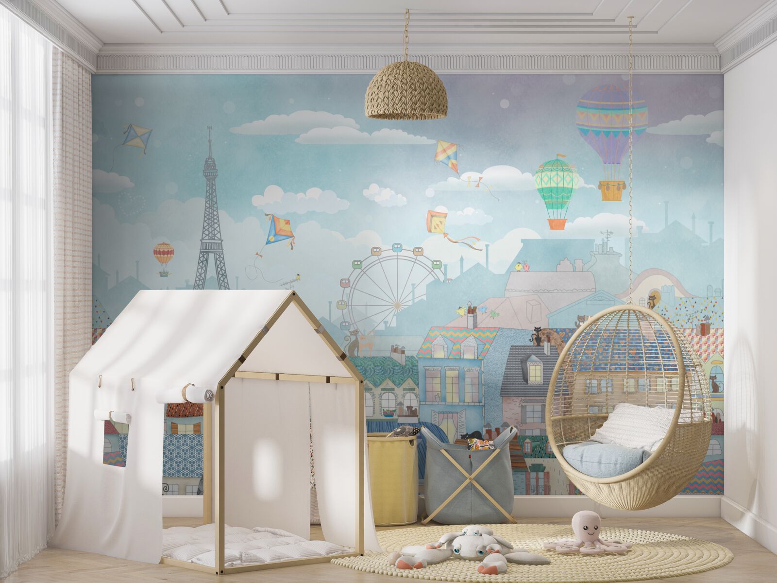 Fotobehang de charmante magische hoofdstad van parijs