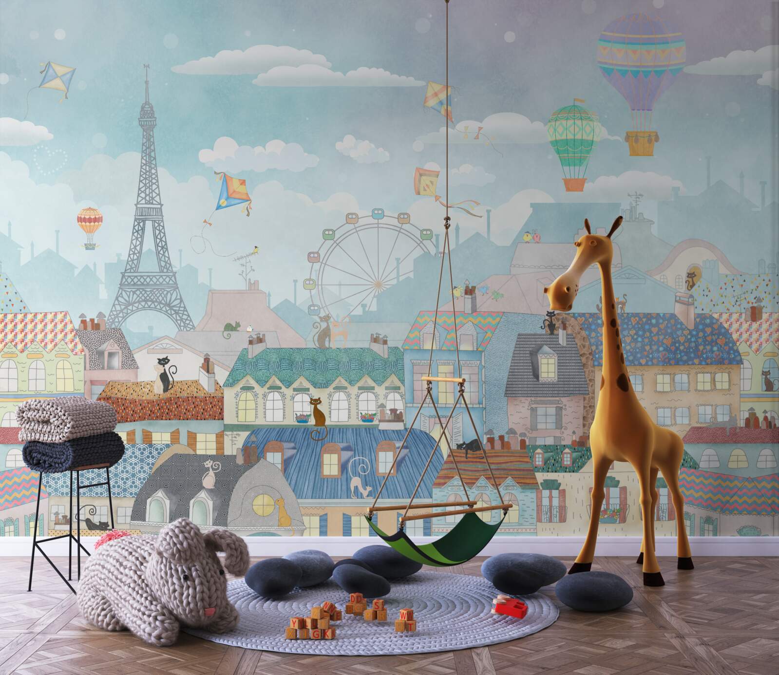 Fotobehang de charmante magische hoofdstad van parijs