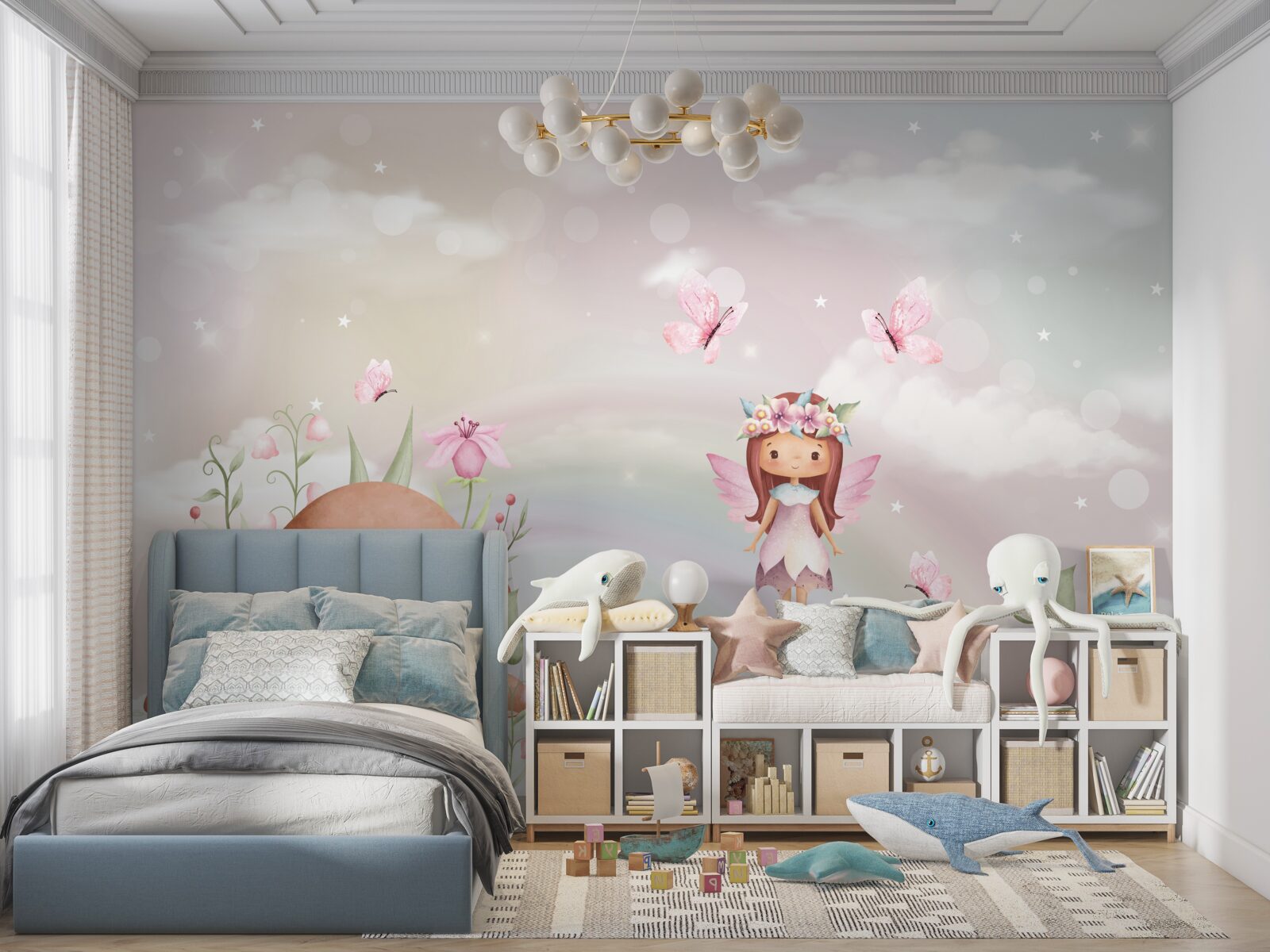 Fotobehang bosfeeënhuis