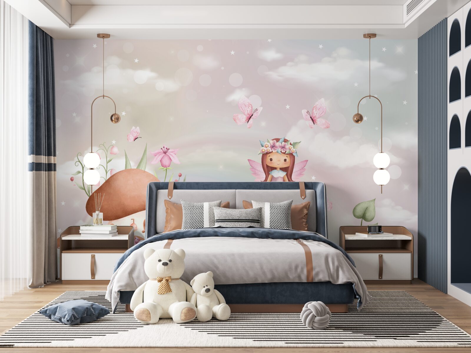 Fotobehang bosfeeënhuis