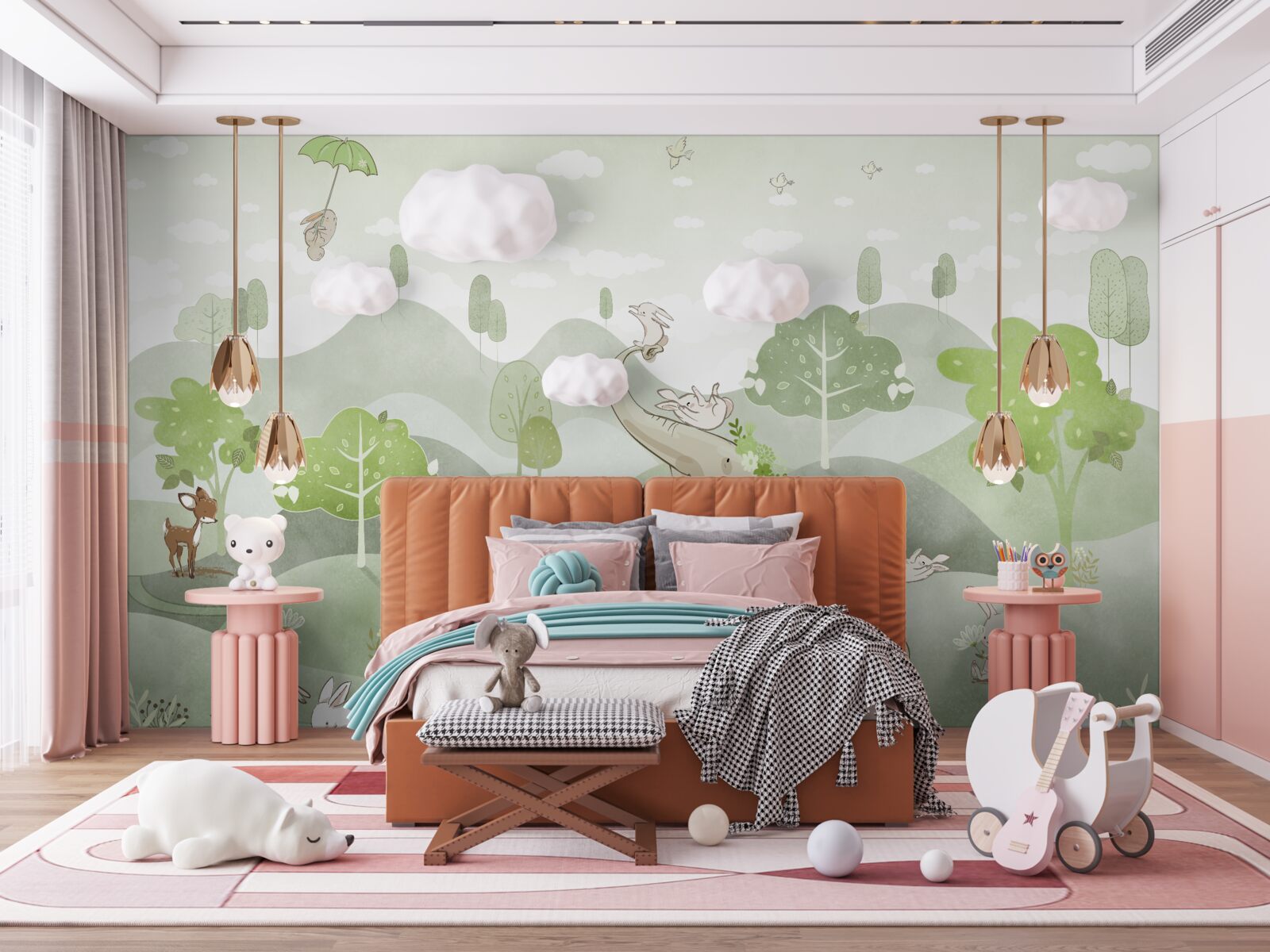 Fotobehang olifant ontvangt dierengroeten