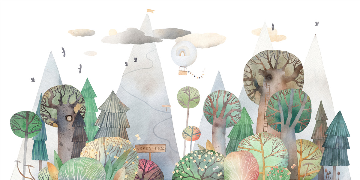 Fotobehang mysterieus magisch bos