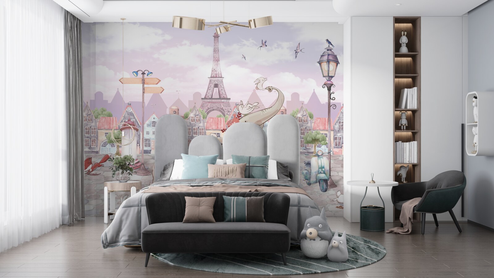 Fotobehang er is een olifant in de stad