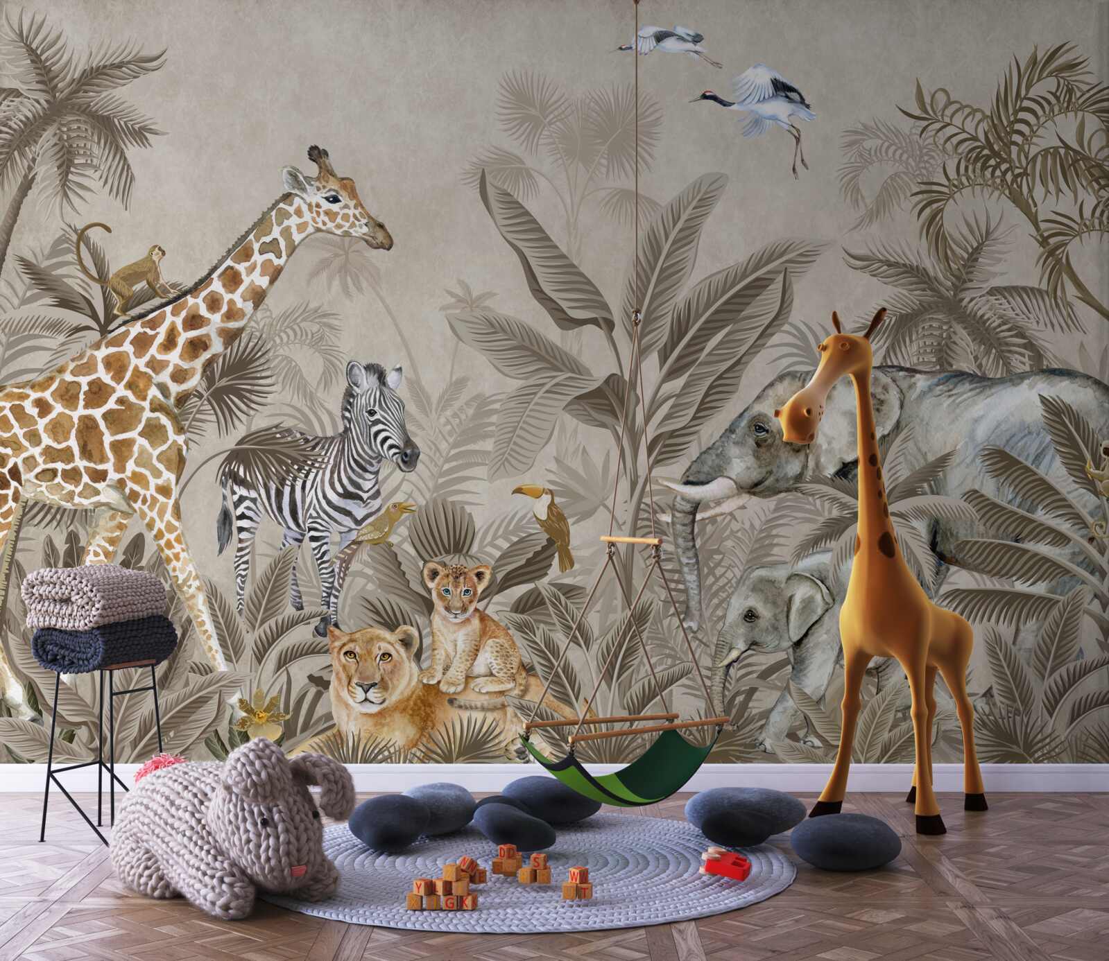 Fotobehang dieren houden van regen