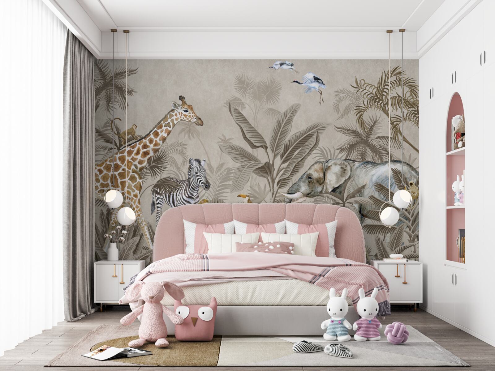 Fotobehang dieren houden van regen