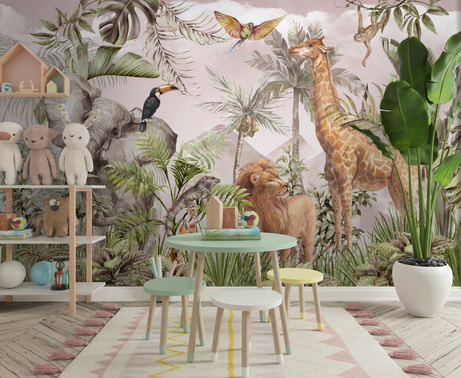 Fotobehang bewoners van tropische gebieden