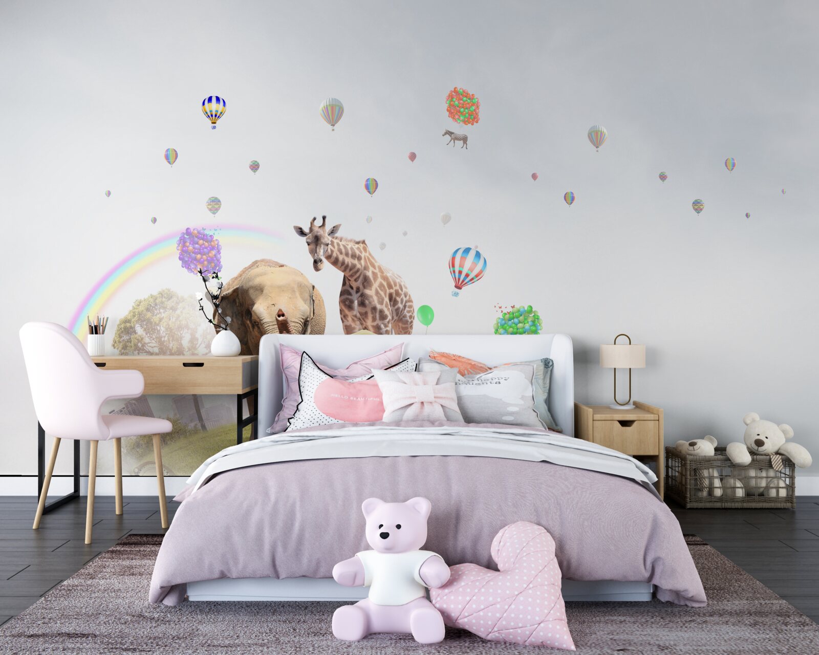 Fotobehang regenboog en de mensen van afrika