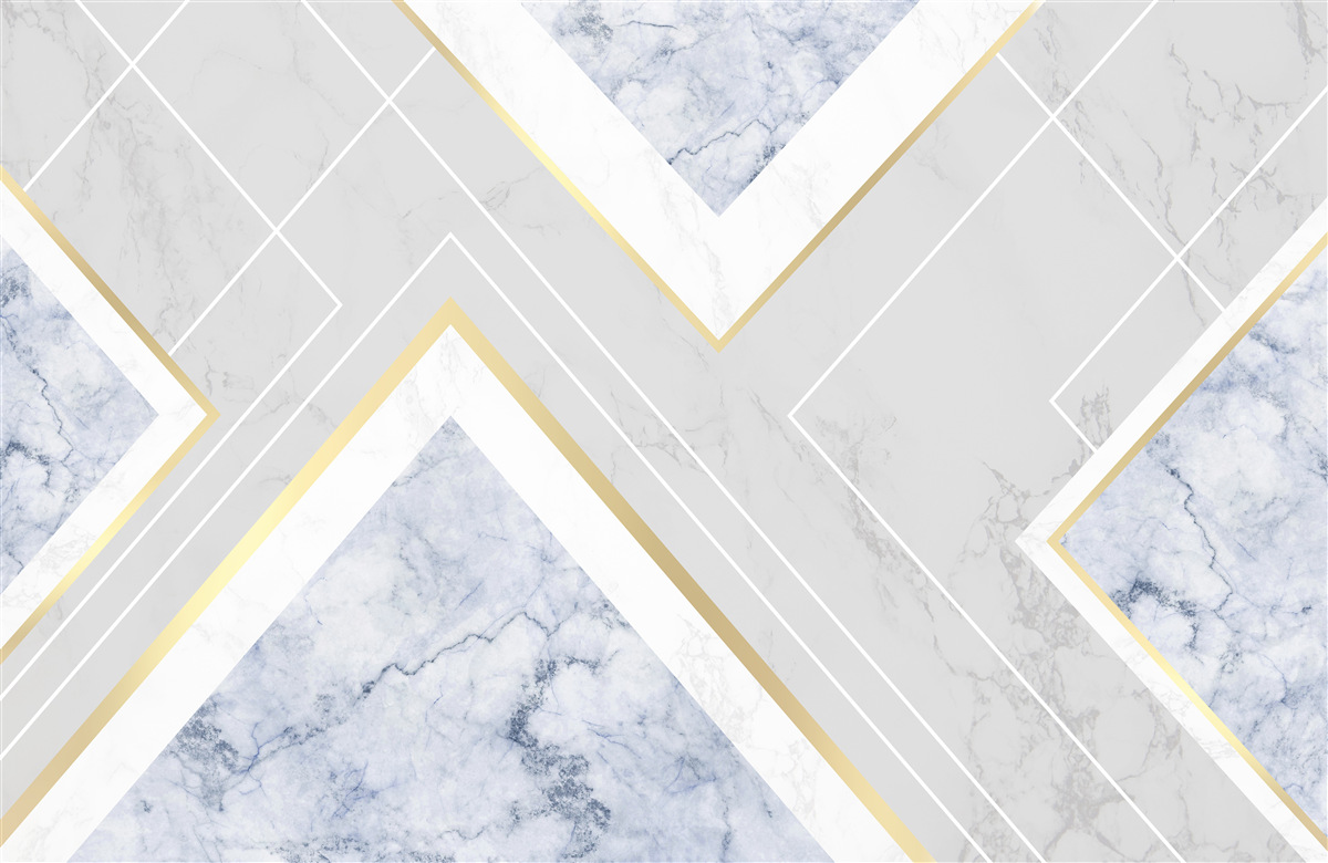 Fotobehang geometrisch correcte patronen op een marmeren oppervlak