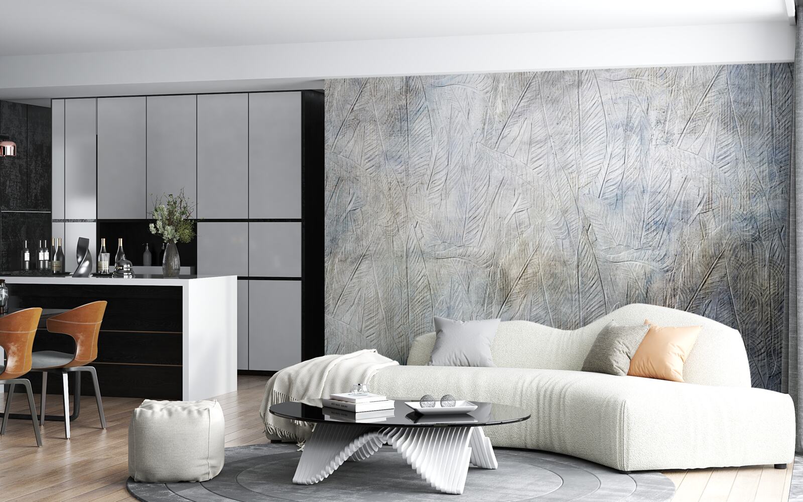 Fotobehang bladoppervlakte