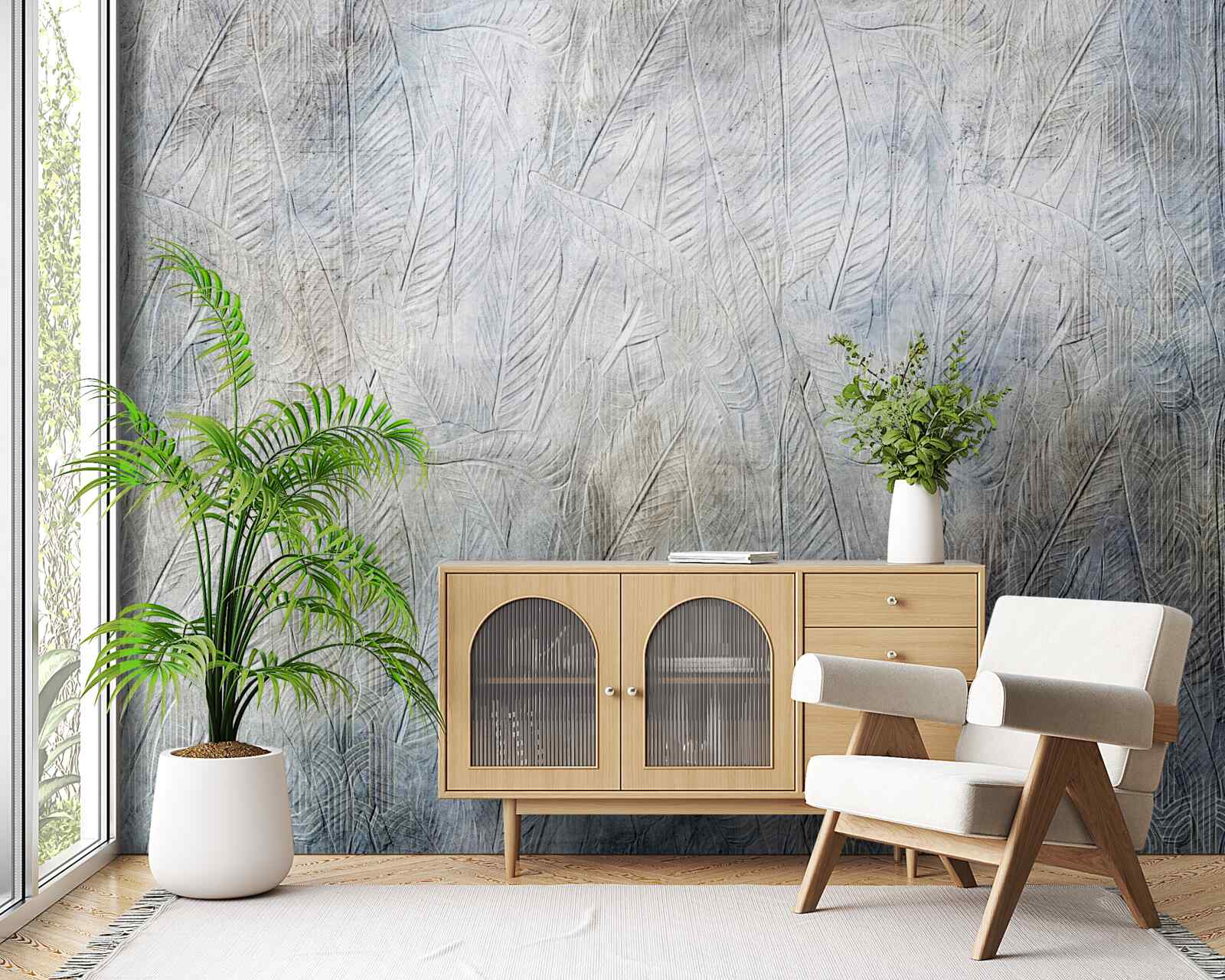 Fotobehang bladoppervlakte