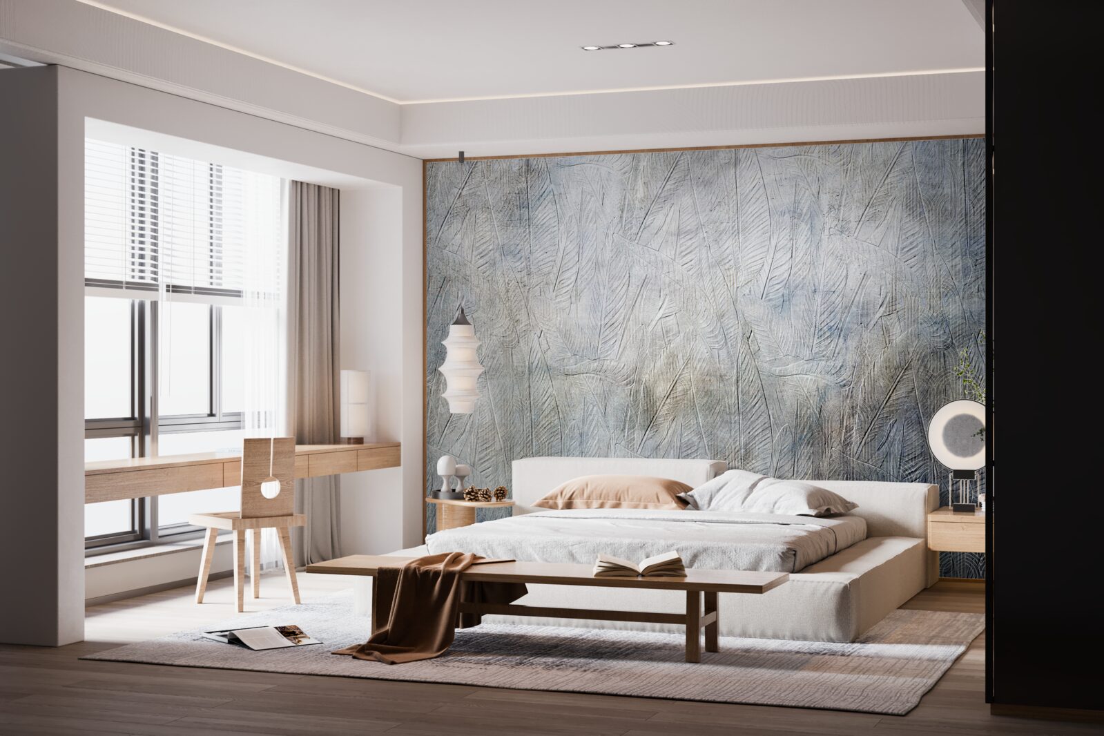 Fotobehang bladoppervlakte