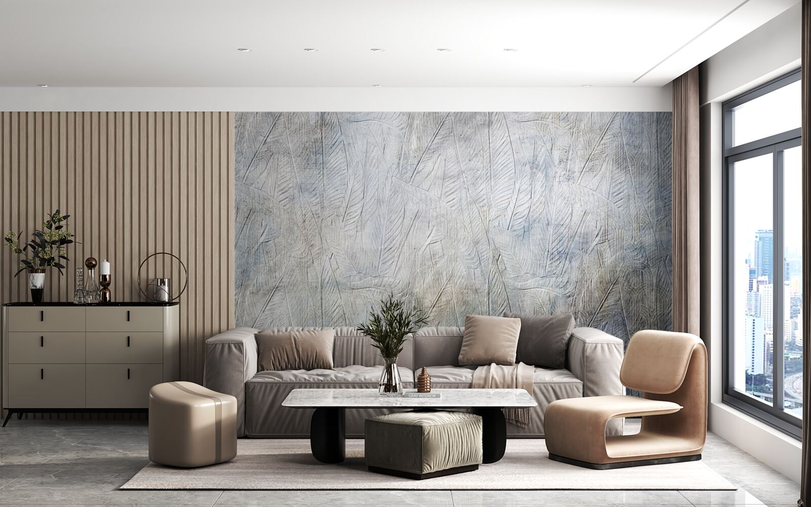 Fotobehang bladoppervlakte