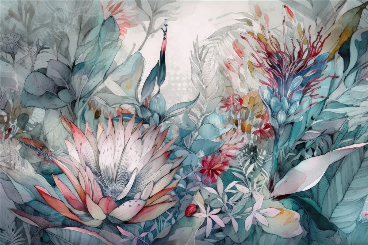 Fotobehang planten in tropische bossen