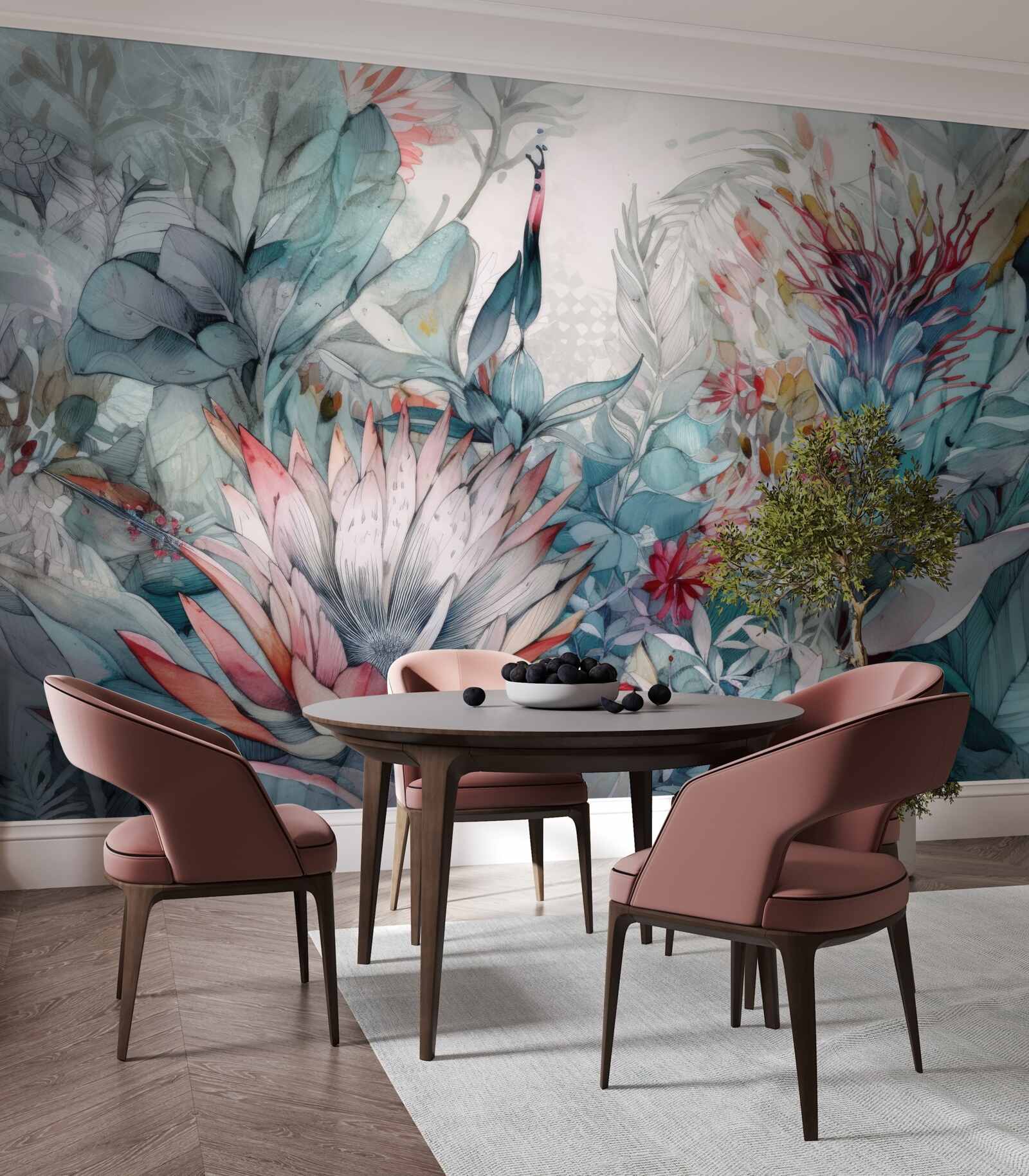 Fotobehang planten in tropische bossen