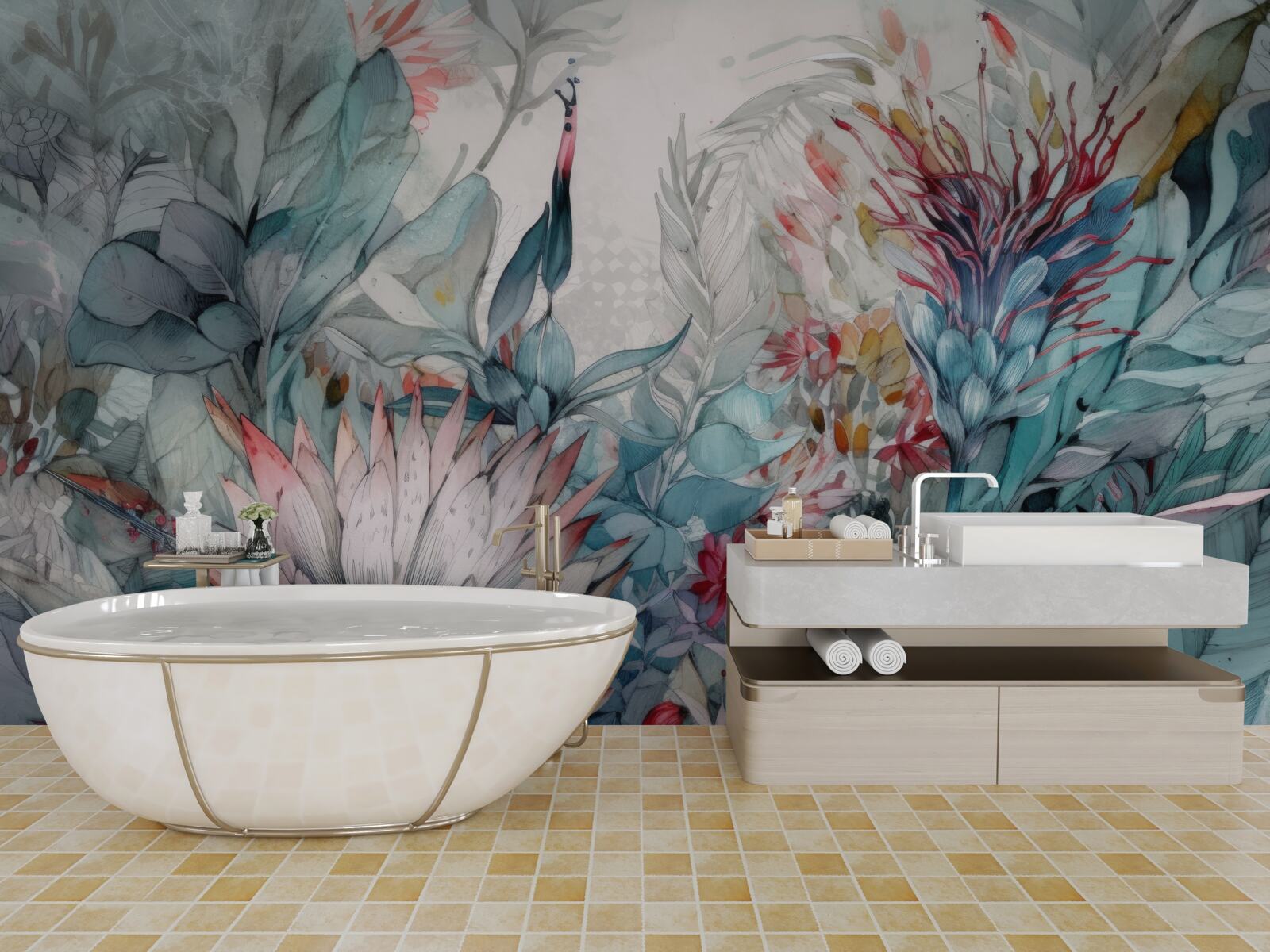 Fotobehang planten in tropische bossen