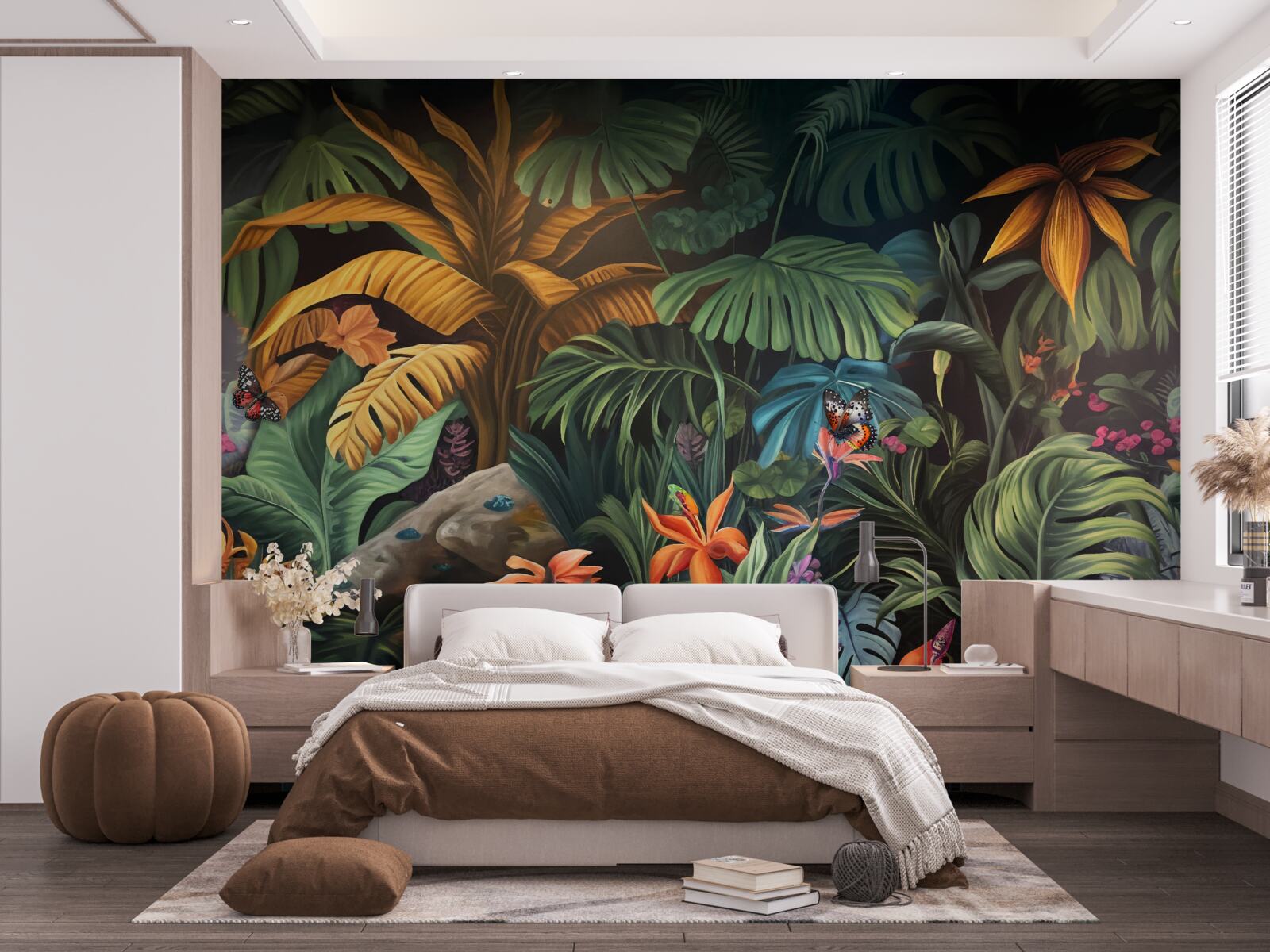 Fotobehang dicht groen van tropische bossen