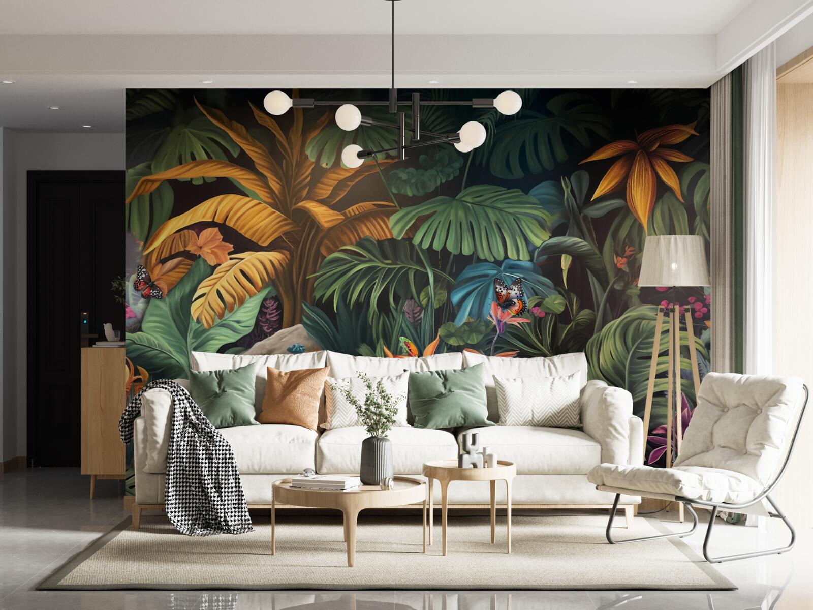 Fotobehang dicht groen van tropische bossen