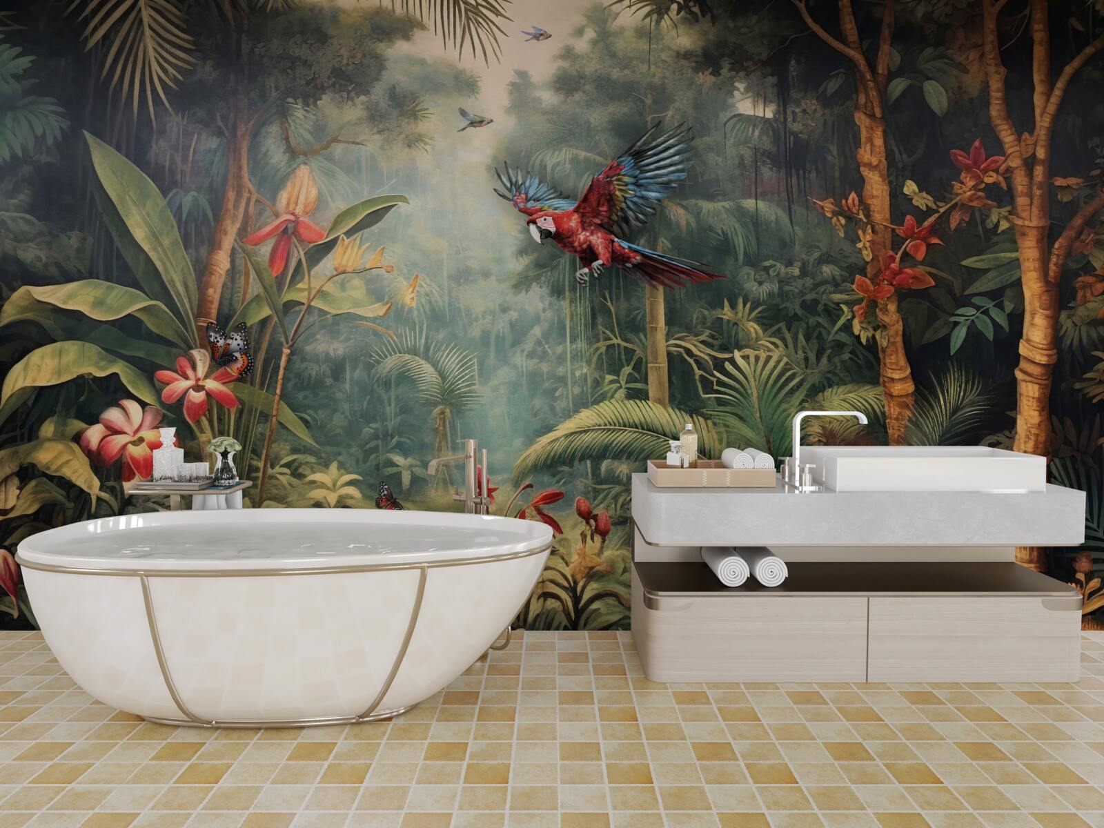 Fotobehang junglebewoners