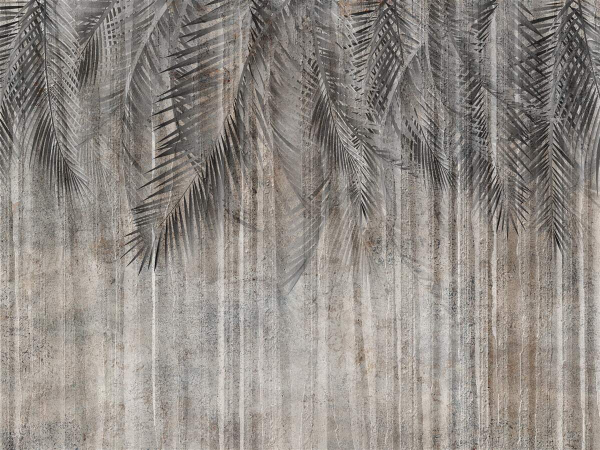 Fotobehang coniferenbladeren vallen