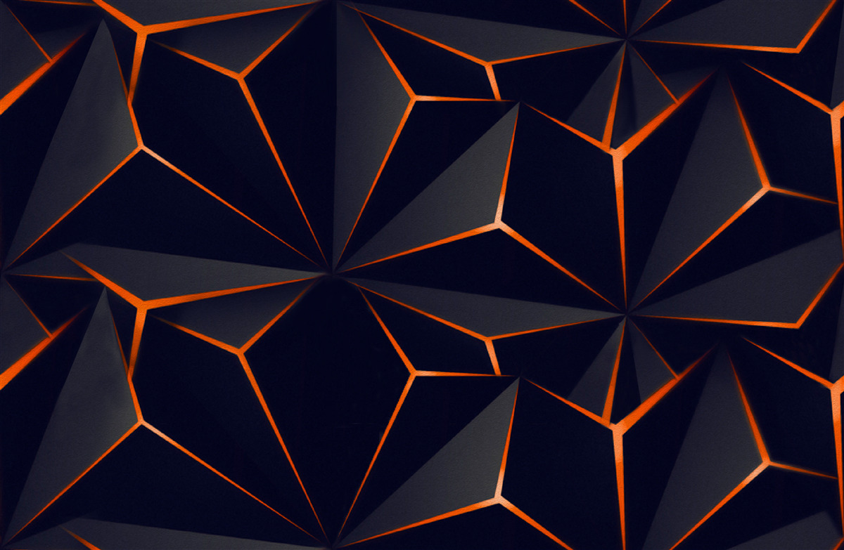 Fotobehang de piramides zijn zwart met rode randen