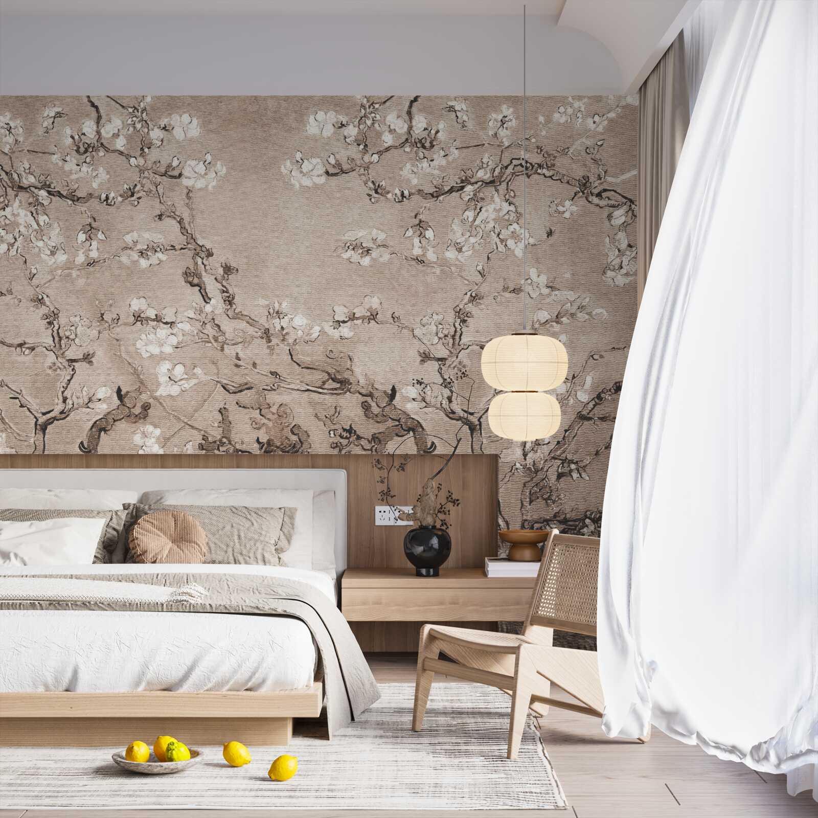 Fotobehang Japanse kersenbloesem