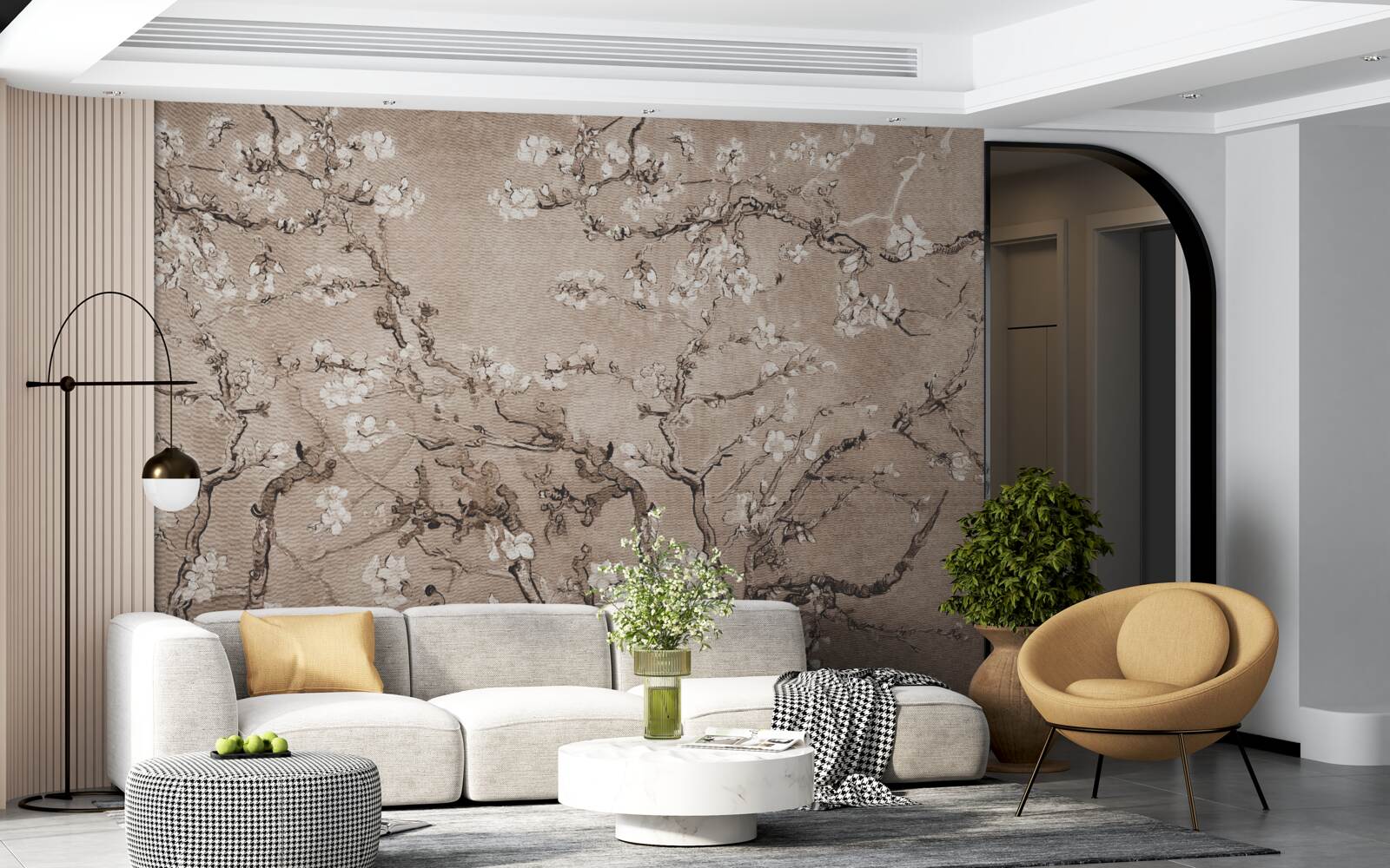 Fotobehang Japanse kersenbloesem