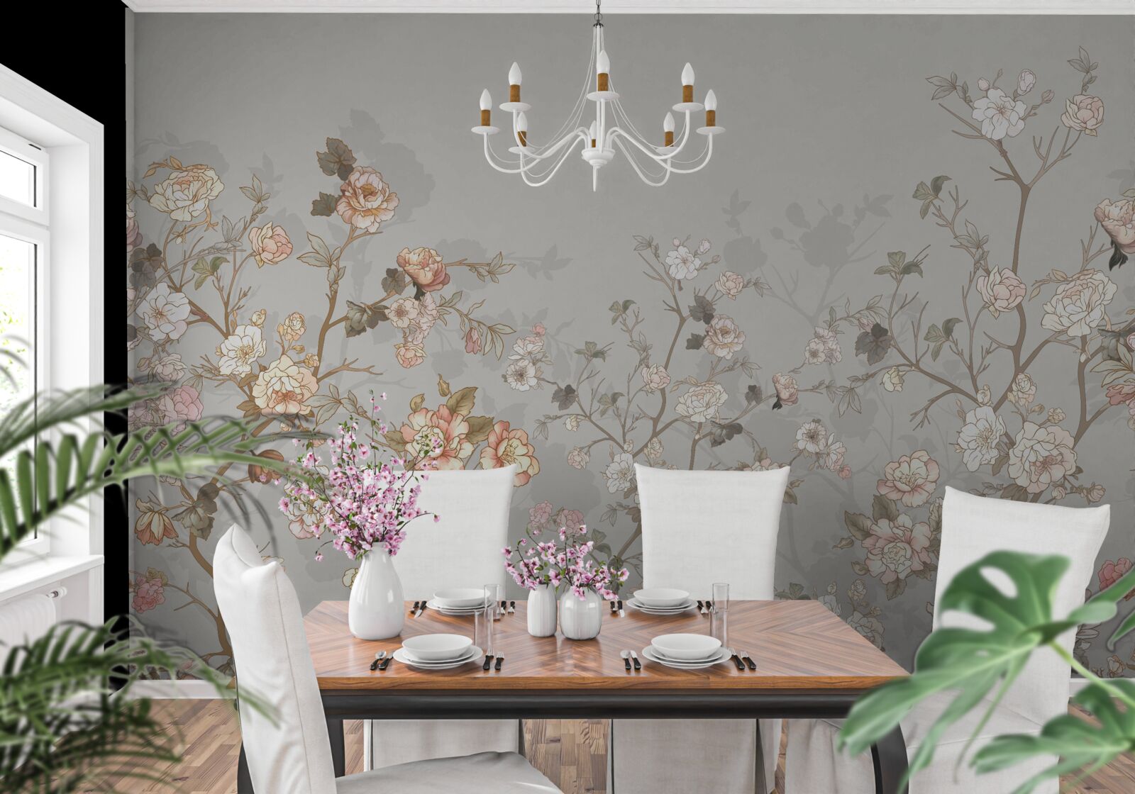 Fotobehang bloeiende sakura