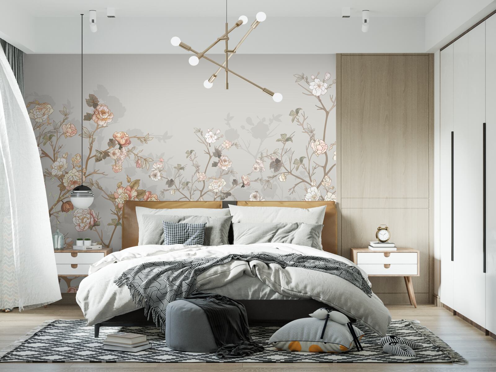 Fotobehang bloeiende sakura