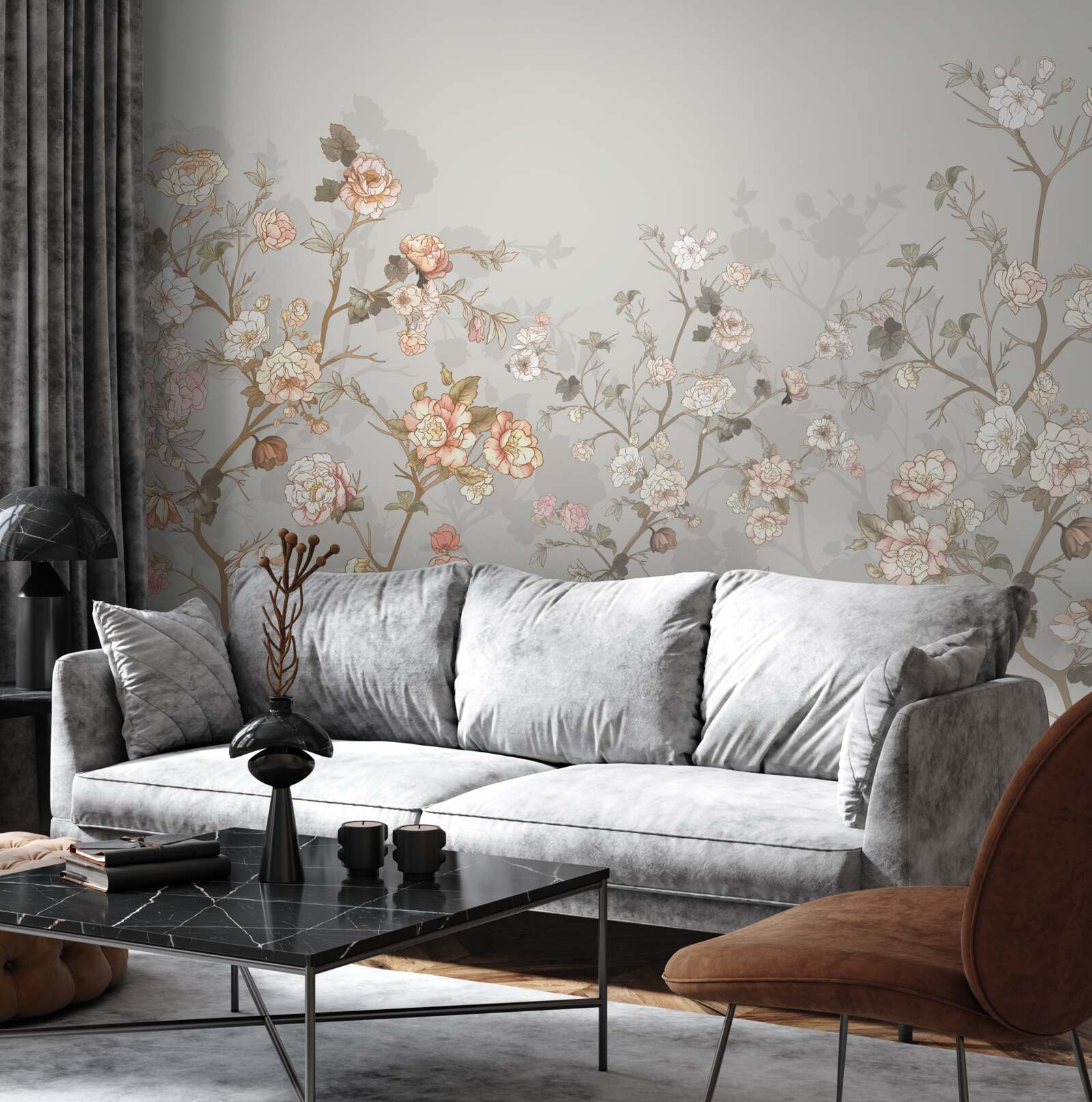 Fotobehang bloeiende sakura