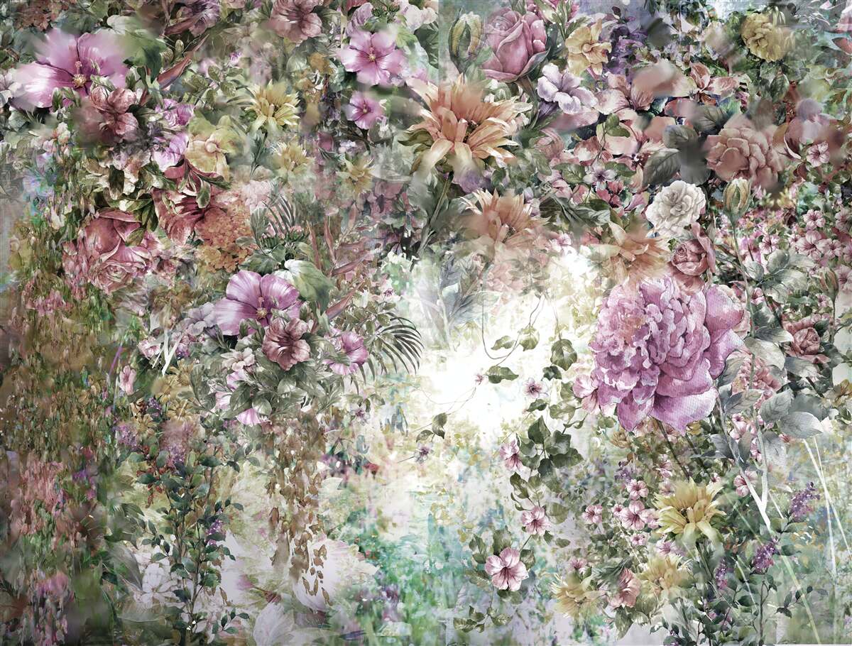 Fotobehang dicht groen in de tuin