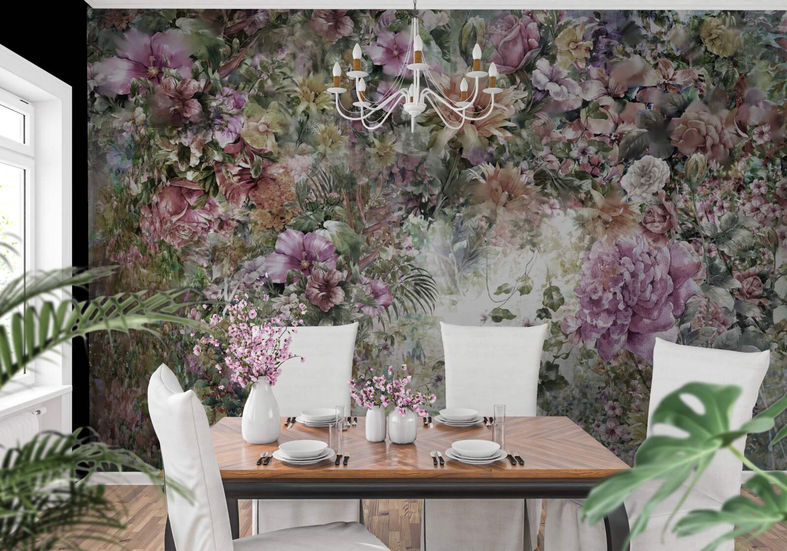 Fotobehang dicht groen in de tuin