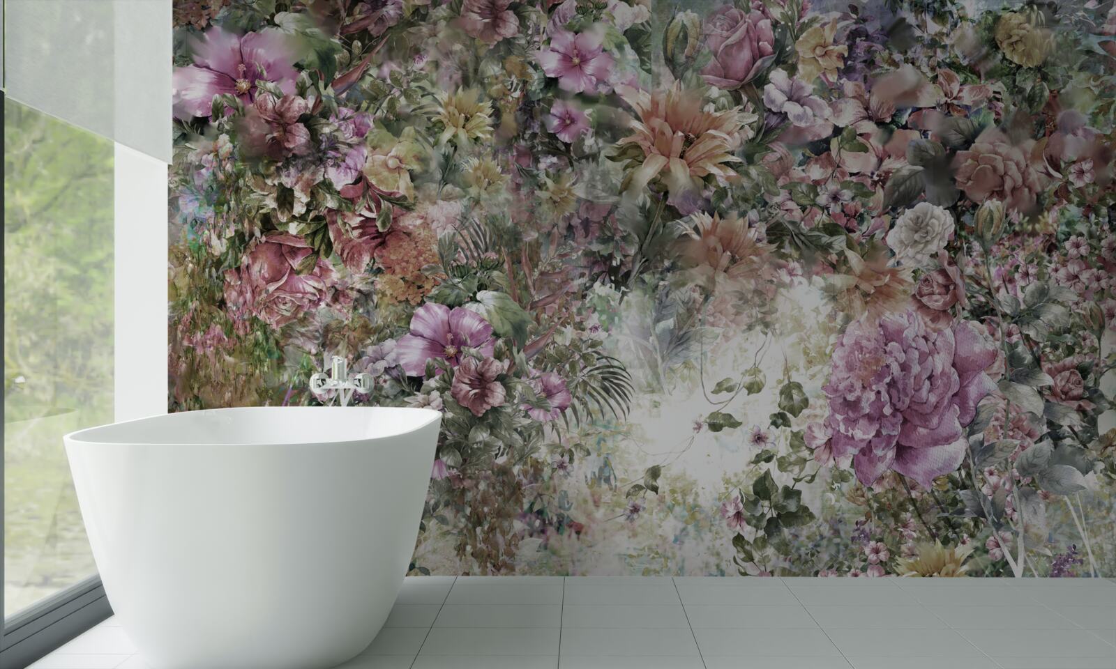 Fotobehang dicht groen in de tuin