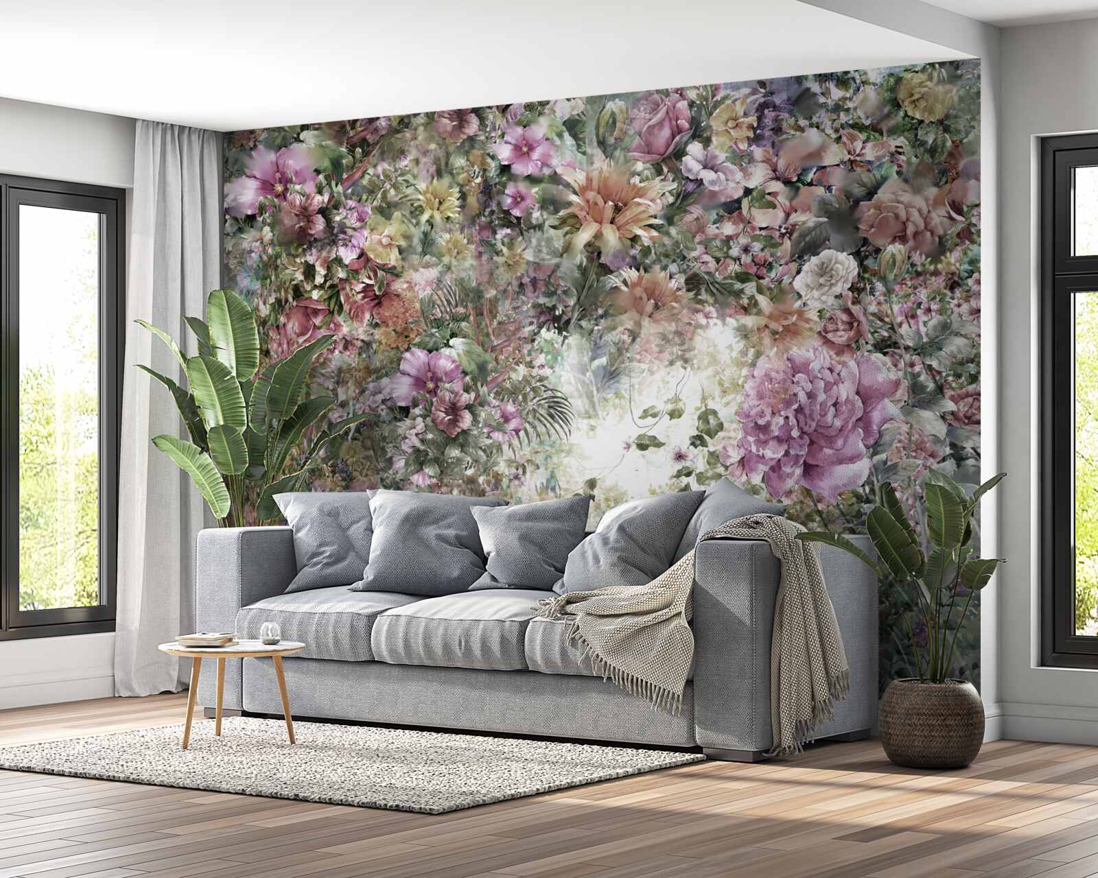 Fotobehang dicht groen in de tuin