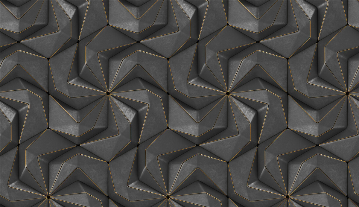 Fotobehang achtergrond van zwarte geometrische vormen