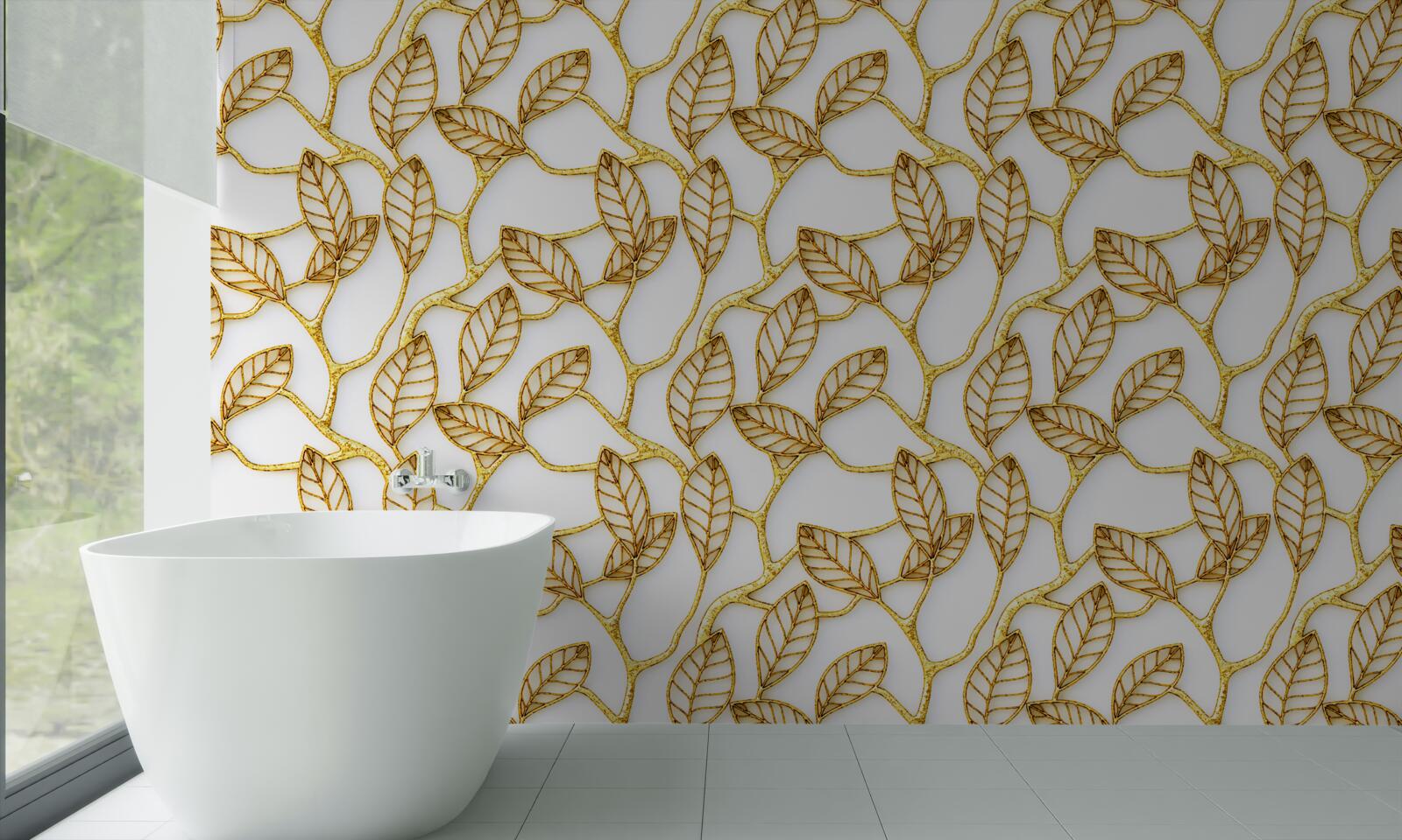 Fotobehang bladgoud textuur