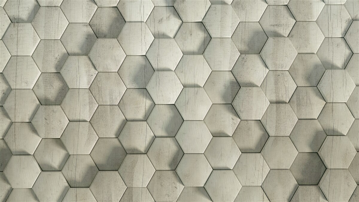 Fotobehang lichtgroene houten cellen