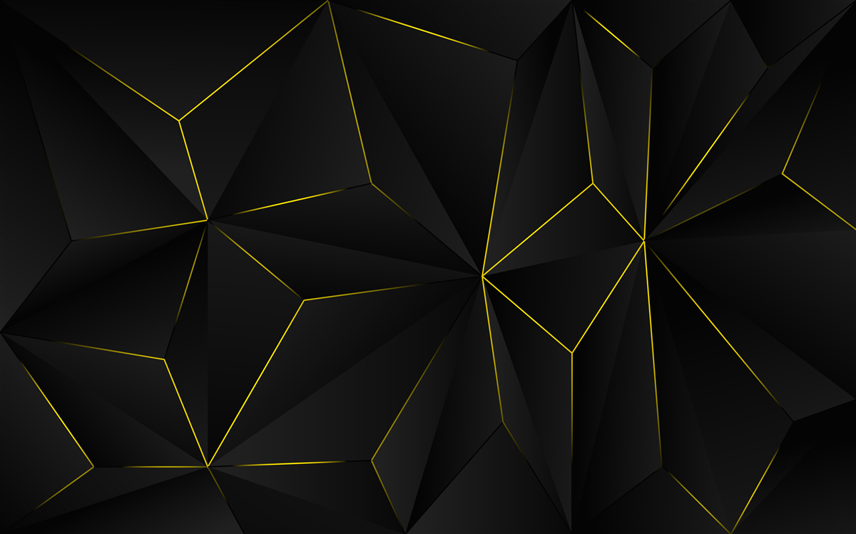 Fotobehang donkere achtergrond met gouden randen van de vormen