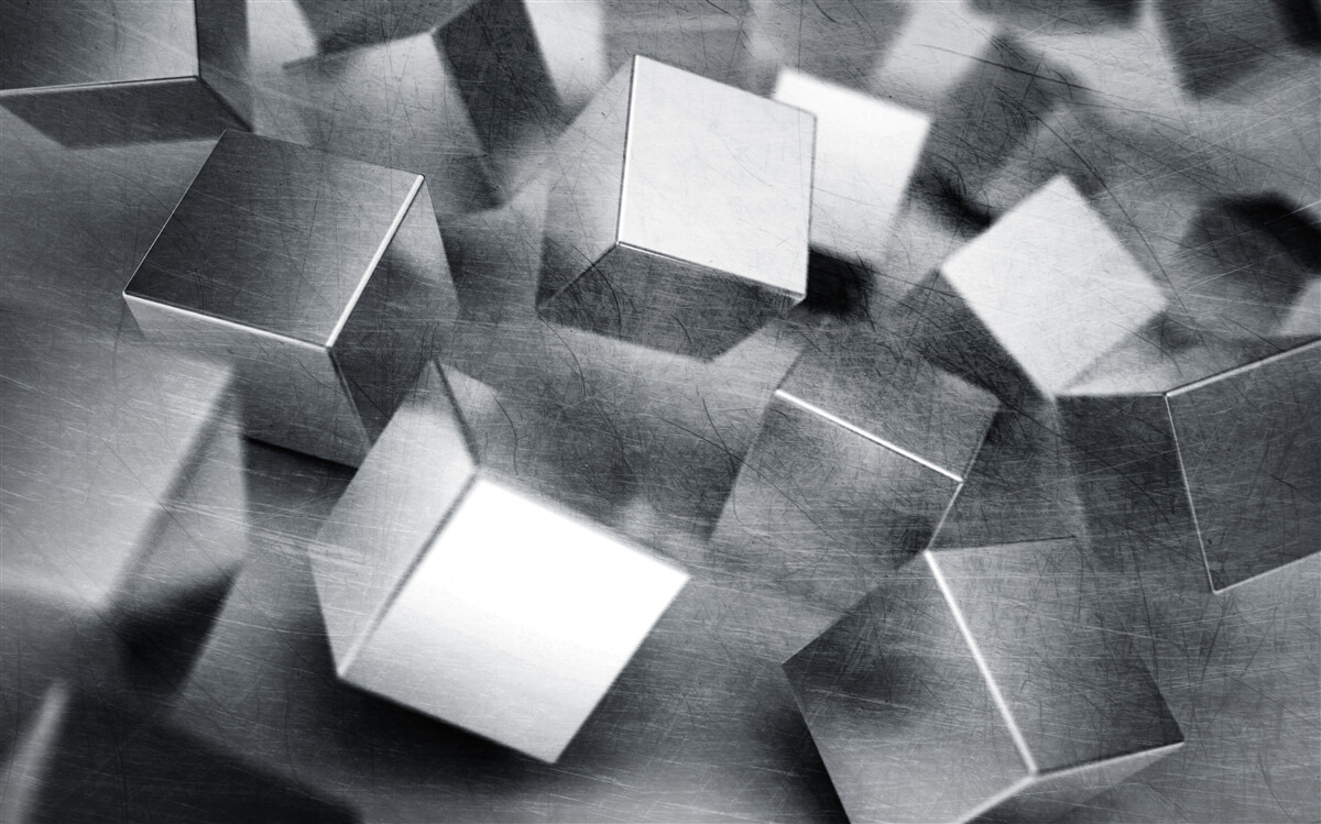 Fotobehang kubussen van staal