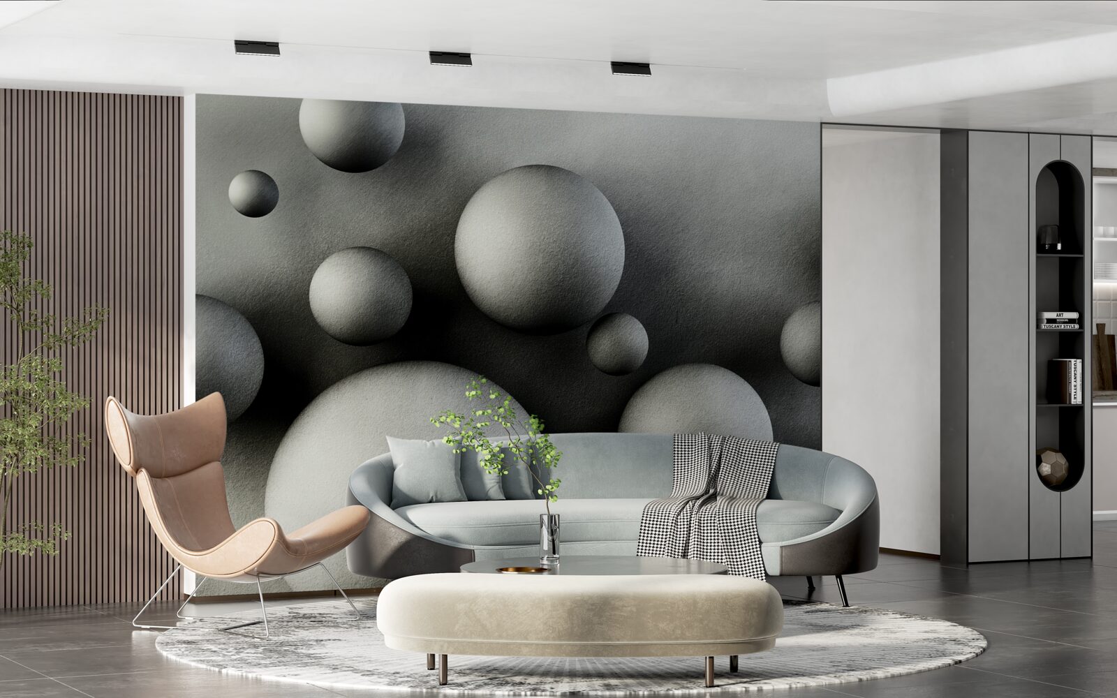 Fotobehang zwevende dichte ballen